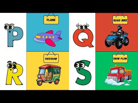 ABC Vehicles Song 🚗🚁 | Fun Alphabet Song with Transport | UZR Learning | #abcd #kids #learning