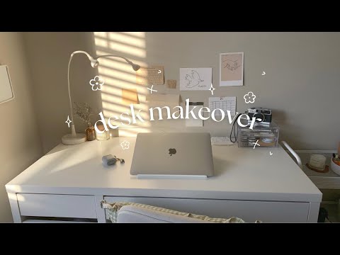 desk makeover & tour | minimalistic and aesthetic setup