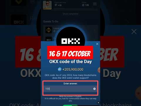 OKX Code Of The Day X Empire 16 October | X Empire Okx Code Of The Day