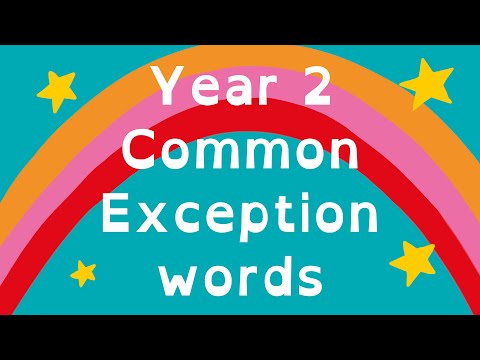 Year 2 Common Exception Words | Sight Words UK | LOU BEE ABC