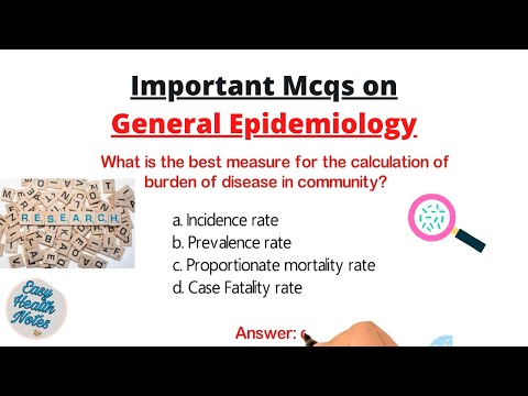 Important mcqs on Epidemiology with answers_Social and Preventive medicine