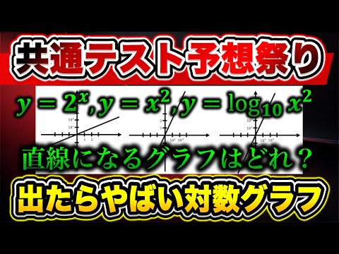 【出たらOUT】試行調査で出た「対数グラフ・対数目盛り」の解き方！【共通テスト数ⅡB予想】