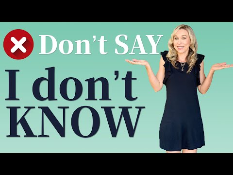 STOP SAYING "I DON'T KNOW" Speak English like a native American | Improve English vocabulary