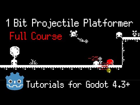 1 Bit Projectile Platformer Complete Tutorial Series - Full Godot 4.3 Gdscript Course