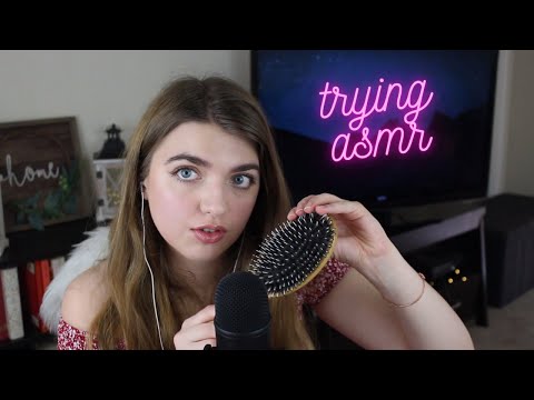 I Try ASMR | Hair & Mic Brushing, Writing, Scissors, Tapping, Scratching