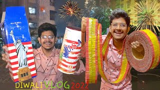 Diwali Night Time Crackers Bursting And Full Fun Enjoyment Diwali Vlog 2022 Creator yogesh