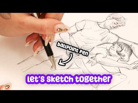 DRAWING with a BALLPOINT PEN ✦ realistic daily sketching