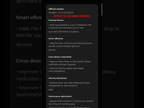 OPPO F23 5G ANDROID 14 OFFICIAL UPDATE #android14 #oppof235g #oppo #oppomobile #google