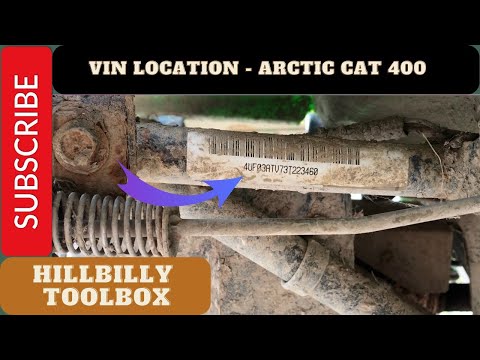 How to find your VIN - Arctic cat 400