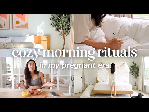 ⛅️ Cozy Morning Routine in My Pregnant Era | Tips to Make Your Bedroom Feel Like A Hotel