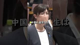 【小野田紀美】中国人留学生は所得税が掛かりません【国会】【切り抜き】#short