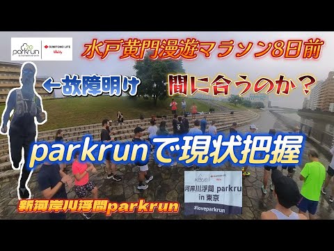 水戸黄門漫遊マラソン8日前！故障明けの52歳サブリノ市民ランナーが新河岸川浮間parkrun(パークラン)に初参加して現状把握！