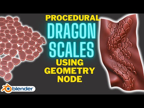 Procedural Dragon Scales in Blender with Geometry nodes - Dragon Scale Cloak