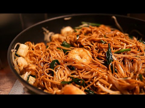 海鮮上海焼きそばを作る夜。