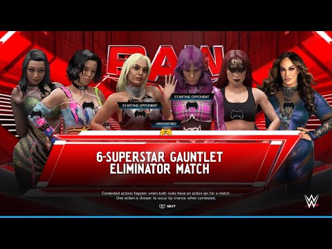 WWE 2K24 - AWA Monday night dawn: 6 women gauntlet elimanator match