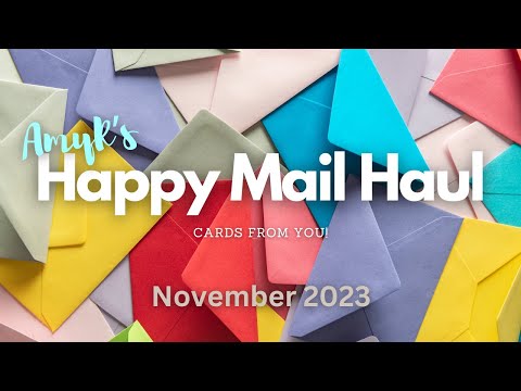 🟣LIVE REPLAY!  Happy Mail Haul - cards from YOU! November 2023