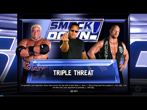 The Rock vs Rikishi vs Stone Cold | WWE2K24 | Neon Nights Gamer