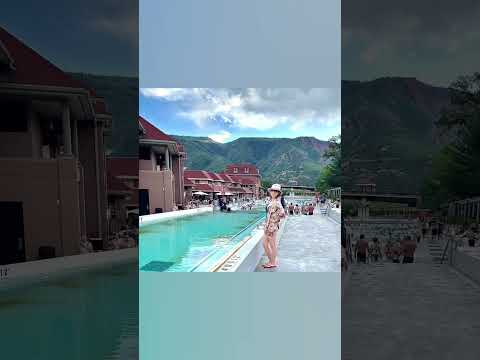 The world’s largest hot spring pool- Glenwood Hot Spring,  located in Glenwood Springs, Colorado.