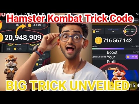 Hamster Kombat trick code to get Hamster Kombat unlimited coins and best profit cards