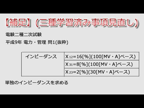 【補足】変圧器単独の%インピーダンス(電験三種学習済み事項の見直し)