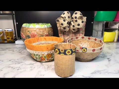 Transform Paper Bags Into Beautiful Bowls!