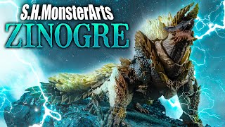 【モンハン】でっけぇ尻尾をブンブン振り回し電気をバチバチ纏った雷狼竜「S.H.MonsterArts ジンオウガ」を開封！