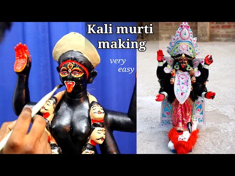 Kali mata murti making and decorating Part 2 | mitti ki kali thakur banana | clay art