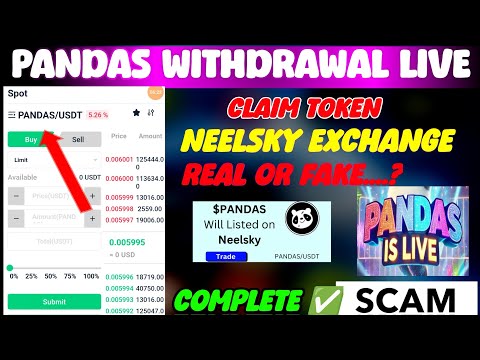 Pandas Airdrop Live Trade l Pandas Biggest Update l Pandas withdrawal