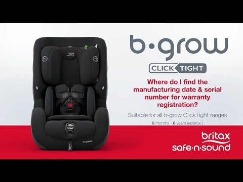 b-grow ClickTight - How do I find the Manufacturing Date & Serial Number for Warranty Registration?