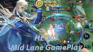 [ HOK Global ] Heino ( Hải Nặc Vgvd 海诺 ) in Mid Lane GamePlay | 海诺 - Honor Of Kings Global