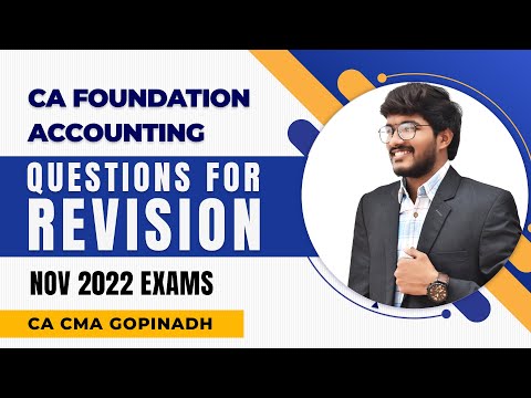 LIVE WITH CA CMA GOPINADH SIR- CA FOUNDATION QUESTIONS FOR REVISION