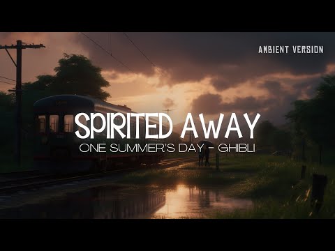 Spirited Away (Ghibli - One Summer's Day) | 1 Hour Kalimba and Rain Ambient