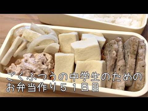 51日目♫ごく普通の中学生のためのお弁当づくり♫白いお弁当（カラー弁当シリーズ）