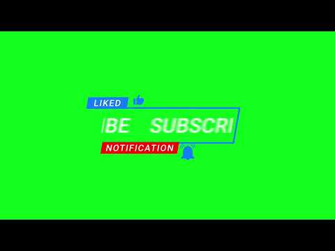 Green screen subscribe button (No Copyright)