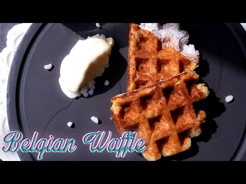 🧇Homemade Liege Waffle & Vanialla Ice Cream🍦