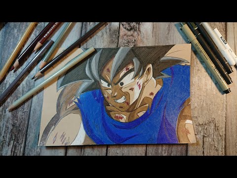 Drawing hero battle damaged | Goku 孫悟空| Dragon ball z (ドラゴンボールZゼット) | TenK Draws