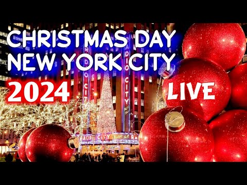 🎅 CHRISTMAS DAY 2024  New York City LIVE 🎄Chinatown, Little Italy, Wall Street, Oculus and more