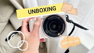 📦 unboxing Sony ZV-E10 white mirrorless camera ✨#sonymirrorless #sonyzve10 #superlemonz