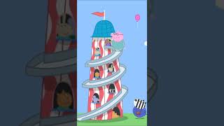 Daddy Pig Goes on the Helter Skelter! 🐷 #peppapig #cartoon #youtubeshorts