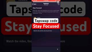 Stay Focused | Tapswap code || tapswap code Stay Focused #tapswapcode #crypto