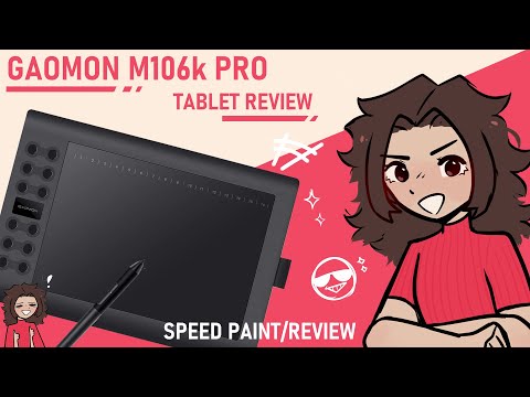 GAOMON M106KPRO Pen Tablet Review!! // drawing my ocs as terrible memes