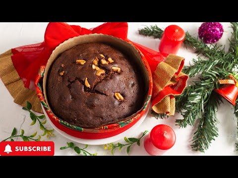 Instant Eggless Christmas Plum Cake | No Soaking, Quick & Easy