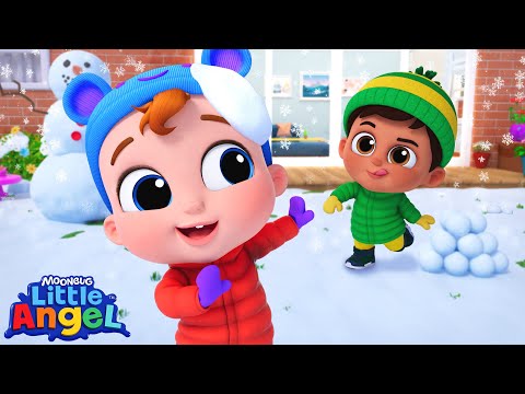 Fun in the Snow - Let's Build a Snowman | Little Angel Kids Songs & Nursery Rhymes