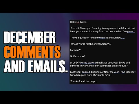 December Comments and Emails