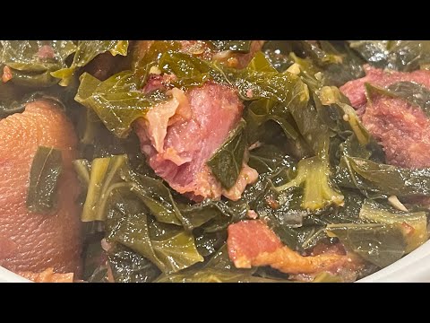 COLLARD GREENS WITH HAM HOCK | SOUL FOOD | Step by Step #cookingwithtambam #collardgreens #soulfood