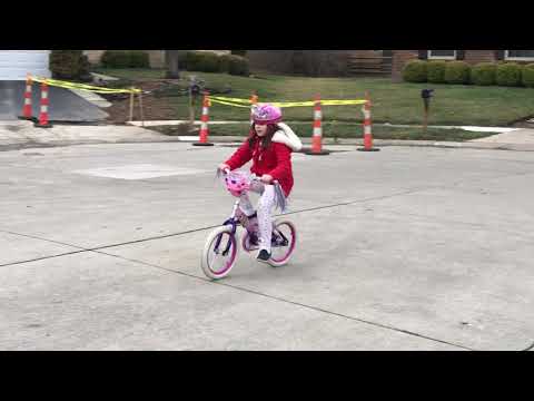 3-11-2020. Maddie Rides a Bicycle for the First Time