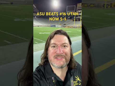 ASU beats No. 16 Utah 27-19 to improve to 5-1 #asufootball #shorts #collegefootball