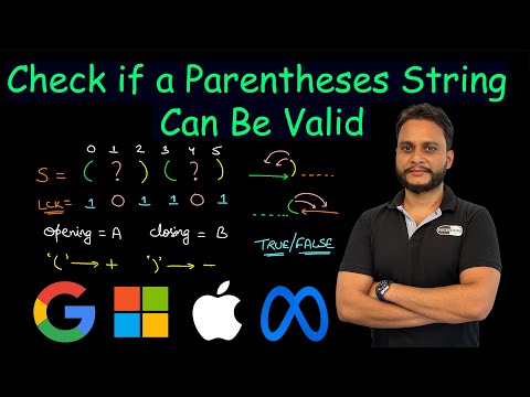 Check if a Parentheses String Can Be Valid | Leetcode 2116