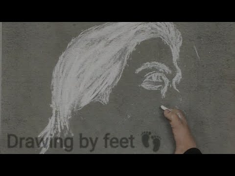 KGF drawing by feet👣 | @Akramarts #shorts #youtubeshorts