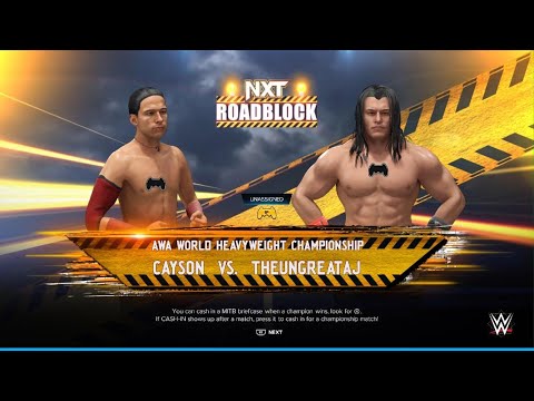 AWA Roadblock 2024: Cayson vs Theungreataj. AWA world heavyweight championship match